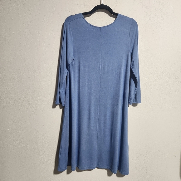 EUC BLUE GARNET HILL KNIT TRAPEZE DRESS SZ S - Picture 4 of 8